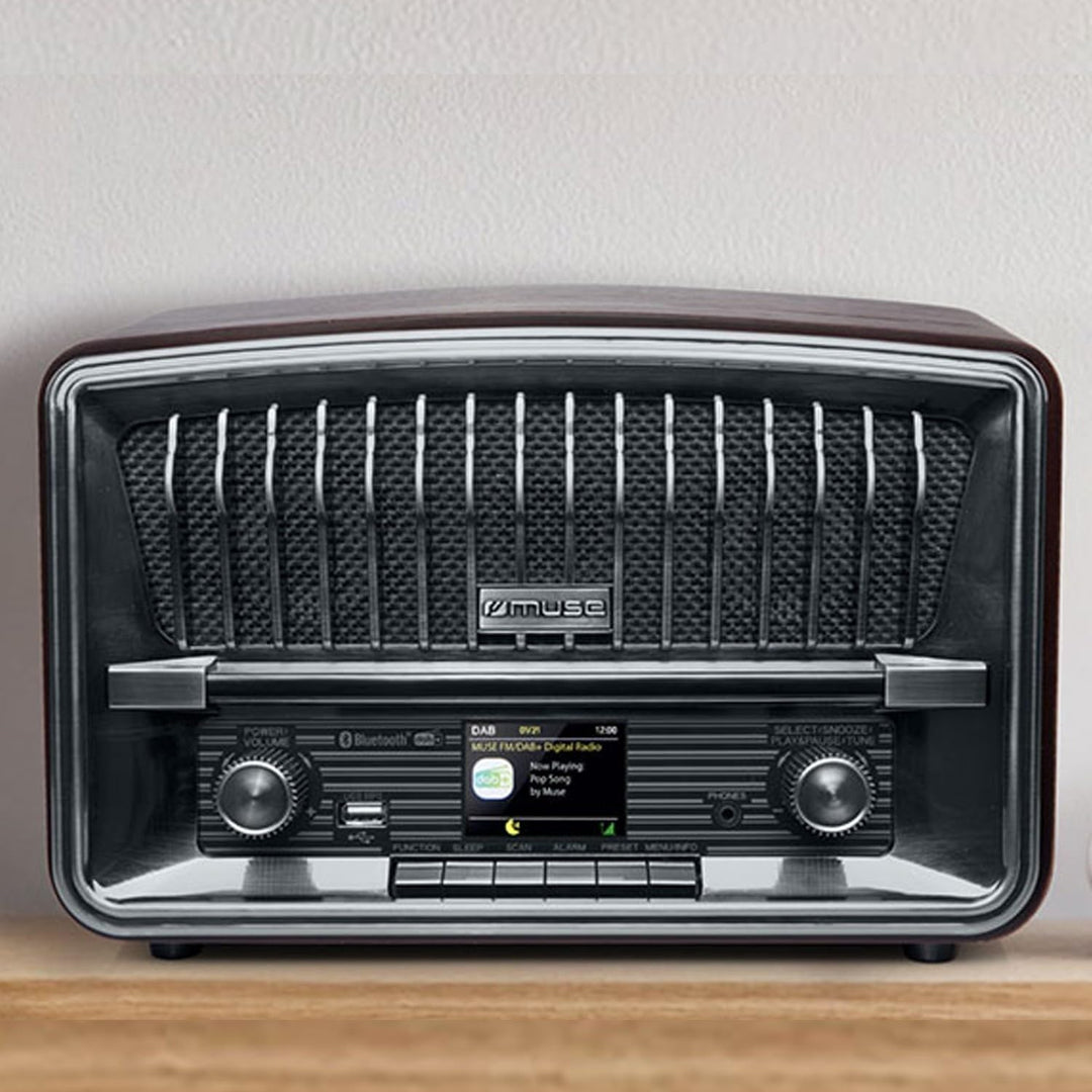 Muse Digitalradio, DAB+ FM, Radiowecker, Dual-Alarm, (M-135 DBT) LCD-Display, 2 x 5 Watt, Schlummerf