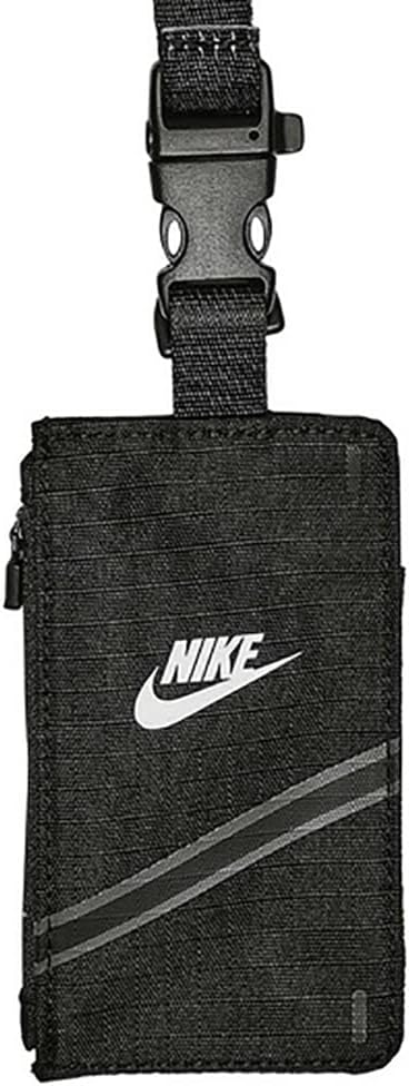 Nike Unisex – Erwachsene Lanyard ID Badge Zip Schlüsselband, Black/Black/White, one Size