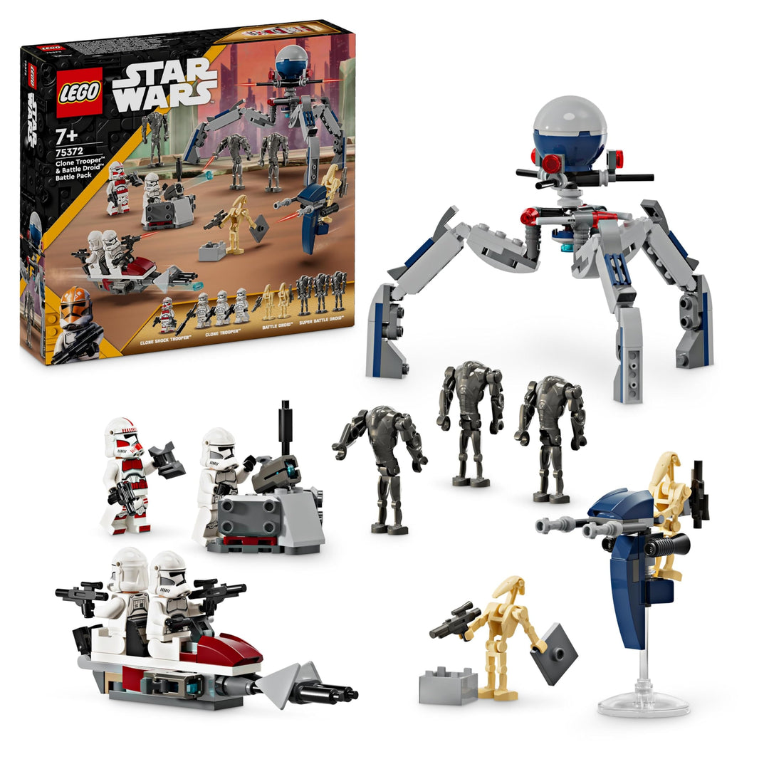 LEGO Star Wars Clone Trooper & Battle Droid Battle Pack, Spielzeug für Kinder mit baubarem Speeder B