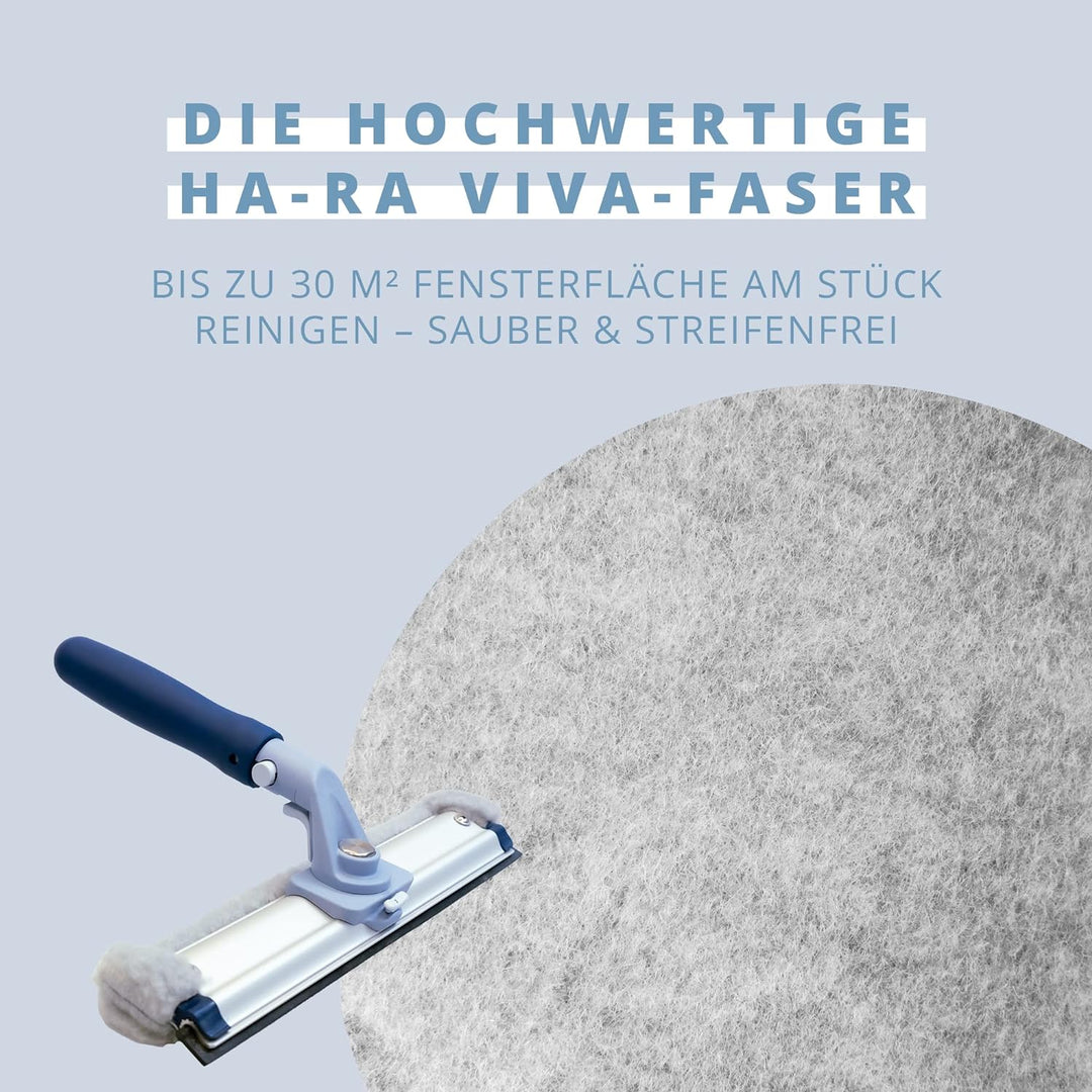 Ha-Ra Fensterwischer ERA 32 cm I All-In-One Abzieher & Einschäumer I Aluminium-Schiene I 30 m² Fenst