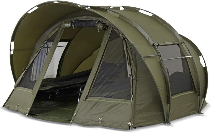 Lucx® Leopard Bivvy + Winterskin 2-3 Mann Angelzelt + Überwurf 2 bis 3 Personen Karpfenzelt + Overwr