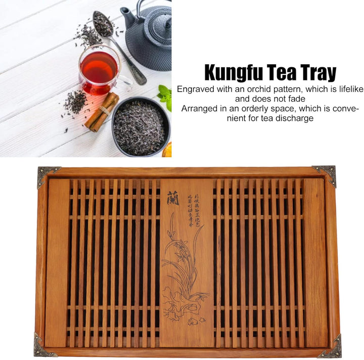 Elegantes Traditionelles Gongfu-Teetablett mit Wasserspeicher und Abflussrohr, Hervorragend Zum Serv