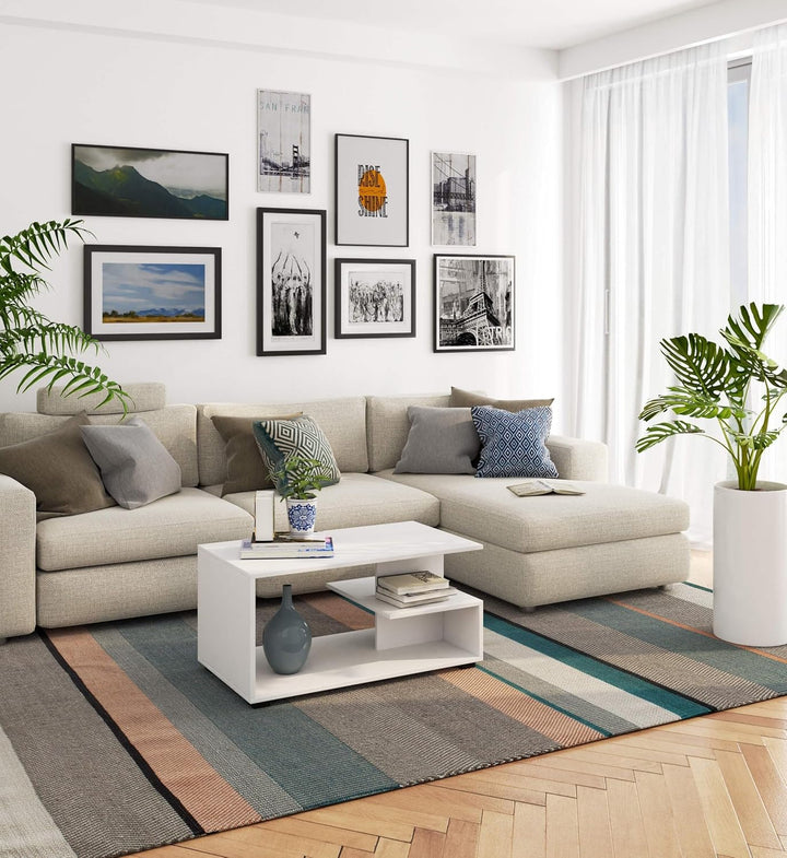 AKORD Couchtisch Holz | Pin 90 x 45 x 51 cm | Schrank für Wohnzimmer | Schlafzimmer Schrank | Minima