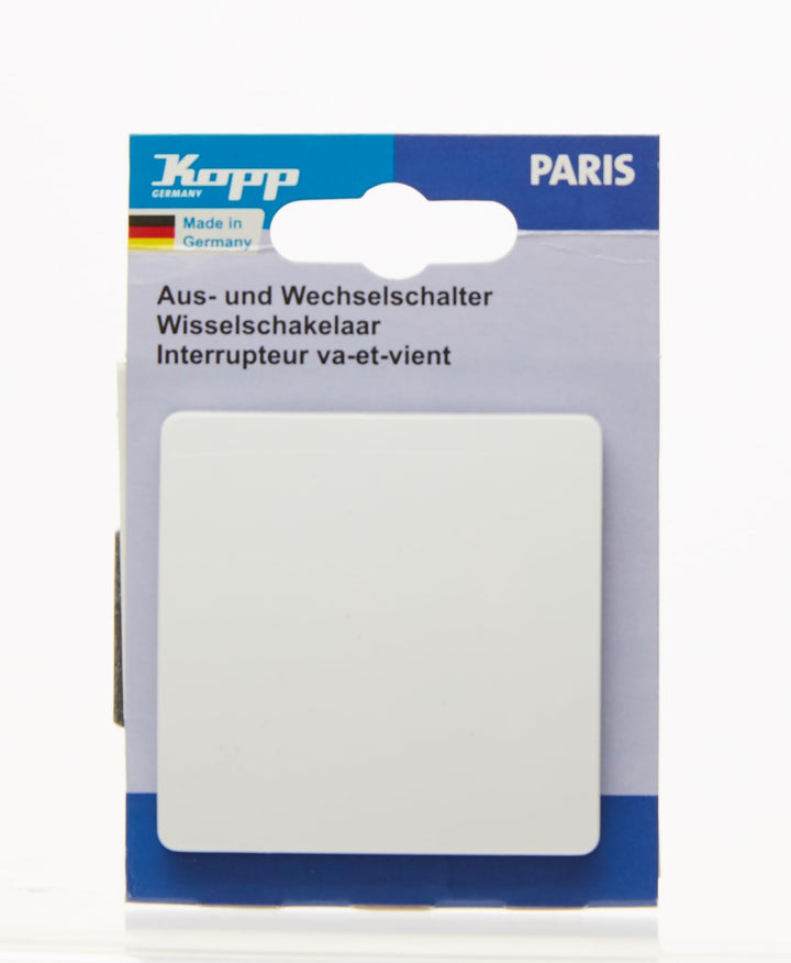 Kopp PARIS Universalschalter in Arktis-Weiss - Lichtschalter-Unterputz mit 10AX Schaltvermögen - Hoc
