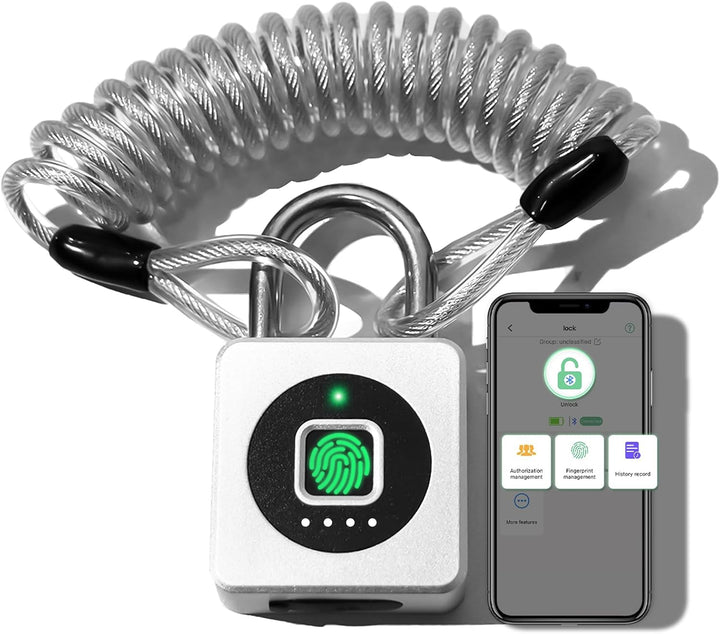 Vorhängeschloss Fingerabdruck, Anweller Vorhängeschloss mit Bluetooth und Fingerabdruck Entsperren,