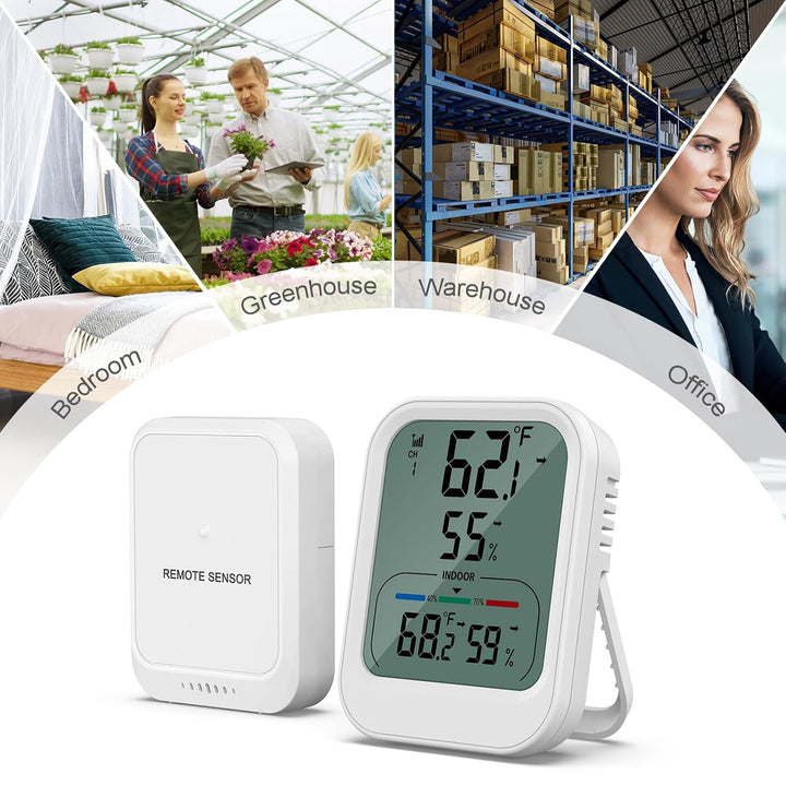 Kabelloses MessgeräT FüR Innen- Und AussEntemperatur Und Luftfeuchtigkeit Funk-AussEnsensor Reichwei