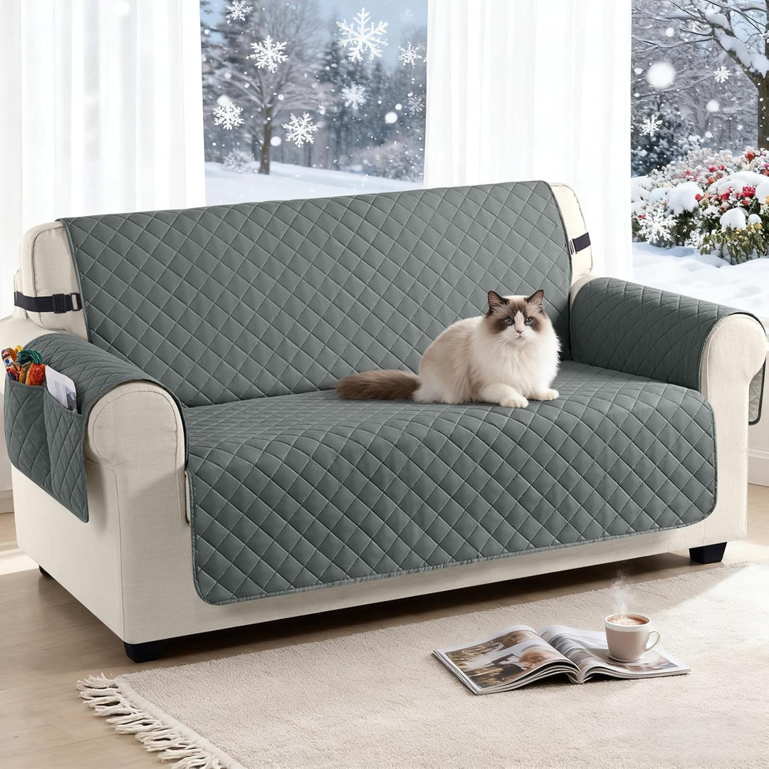 TAOCOCO Sofa Überzug, Sofabezug Wasserdicht Mit Gummiband，Wohnzimmer Anti-Rutsch Gepolsterter Sofasc