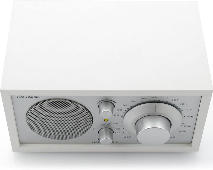 Tivoli Audio Model One BT Bluetooth UKW-/MW-Tisch Radio (Weiss/Silber) Weiss / Silber, Weiss / Silbe
