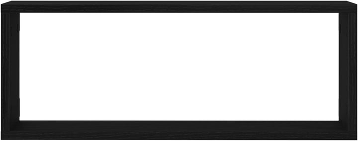 vidaXL Wandregale mit Regal 4 pcs Schwarz Eichen-Optik 60 x 15 x 23 cm, Wohnzimmer, rechteckiges Wan