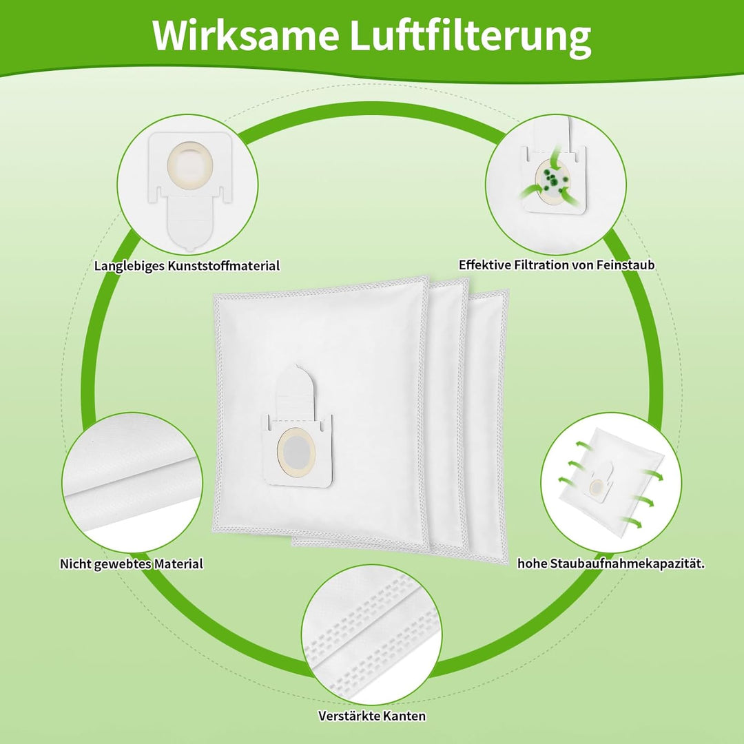 12 Stück Staubsaugerbeutel und Filterset für Thomas AQUA PET & FAMILY