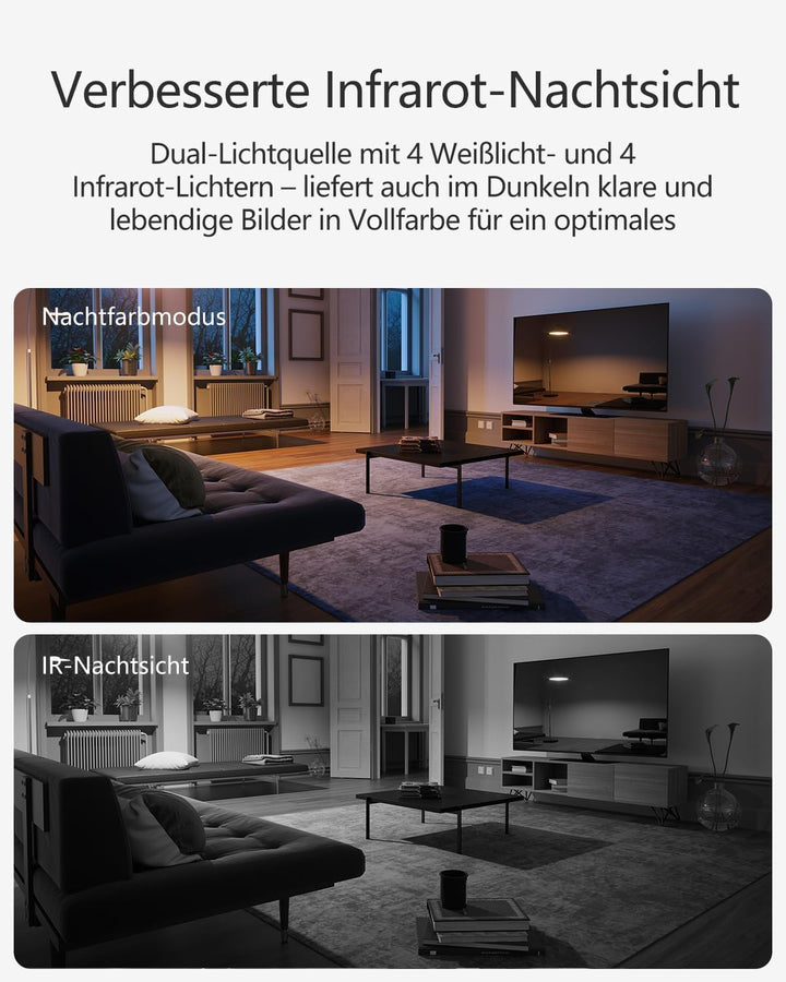 VSTARCAM 5G Überwachungskamera Innen - 2K QHD, 360° Dual-Band WLAN Indoor Hundekamera mit APP, Autom
