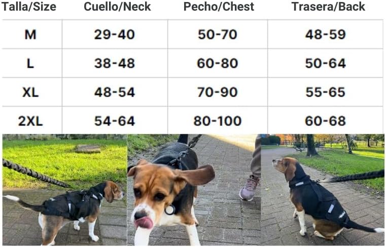 Total Sportgeschirr mit Hund, Laufen, Canicross, Schlitten, Mushing, Fahrrad, Roller... (XXL, Schwar