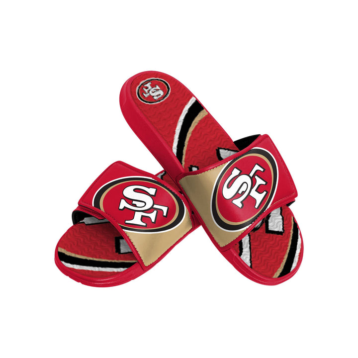 FOCO Commanders NFL Legacy Sport Slide Flip-Flops für Herren San Francisco 49ers 7-8 Colorblock Big
