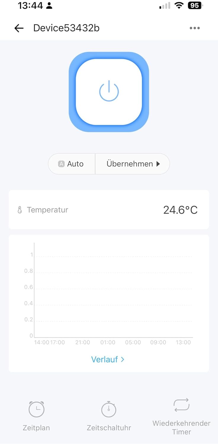 Smart Thermostat 1-Kanal WiFi + RF433 – Relais NO/NC, App-Steuerung eWeLink, mit externer Sonde AC23