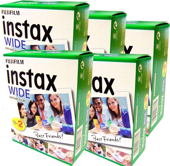 Bundle von 5 Packungen mit 20 Film Instax wide. Total 100 films