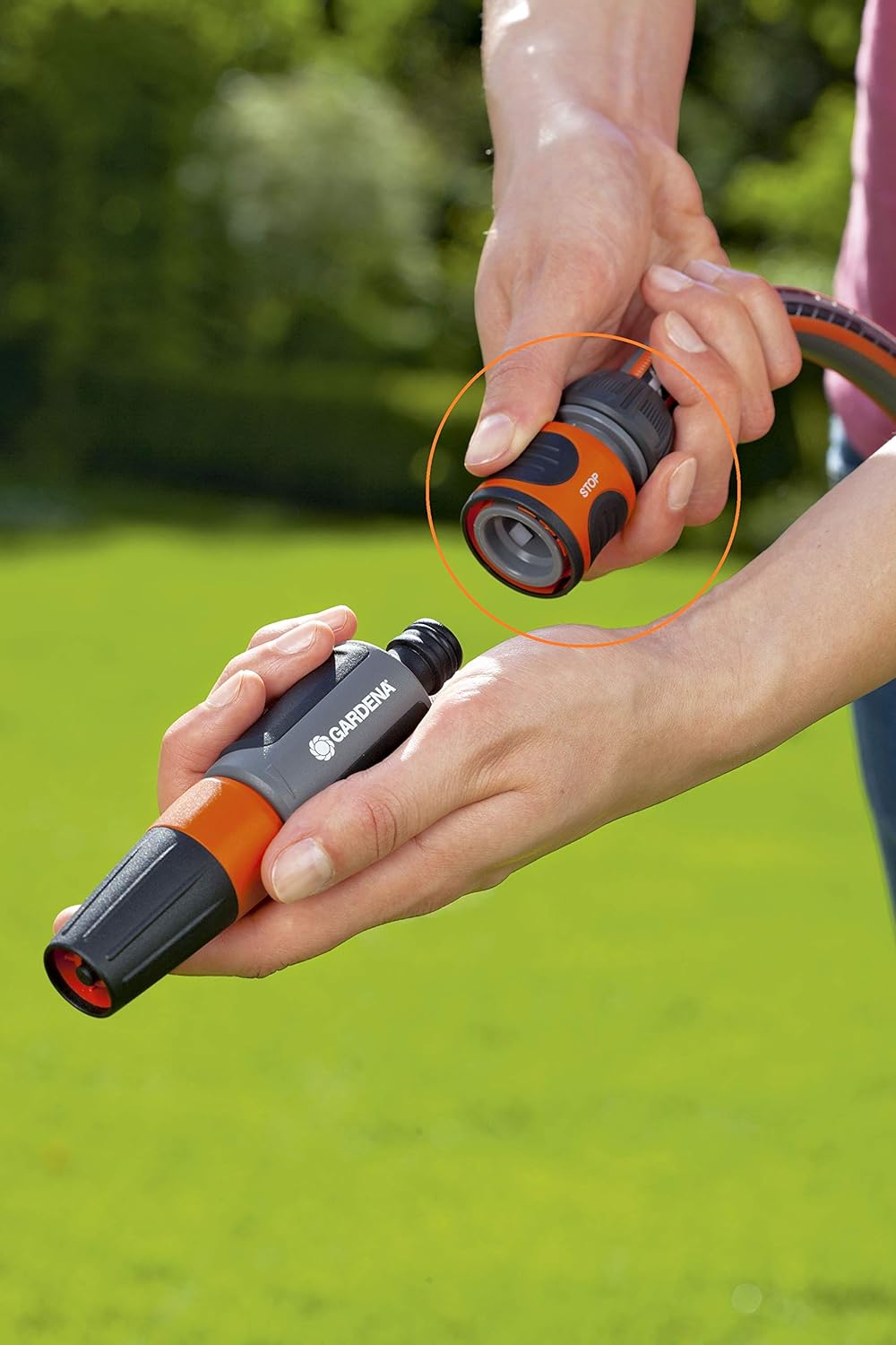 Gardena Spritz-Satz für 13 mm (1/2 Zoll)- und 15 mm (5/8 Zoll)-Schläuche: Reinigungsspritzen-Set mit