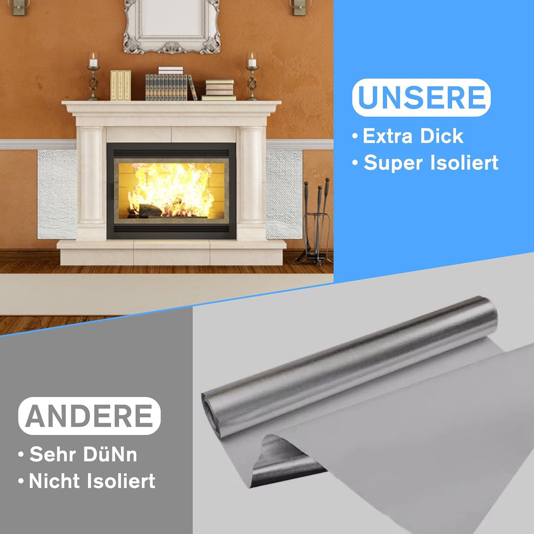 Ultradicke Alufolie Extra Stark,Isolierfolie Heizung besteht aus einem Stoff mit Hohem Silikatgehalt