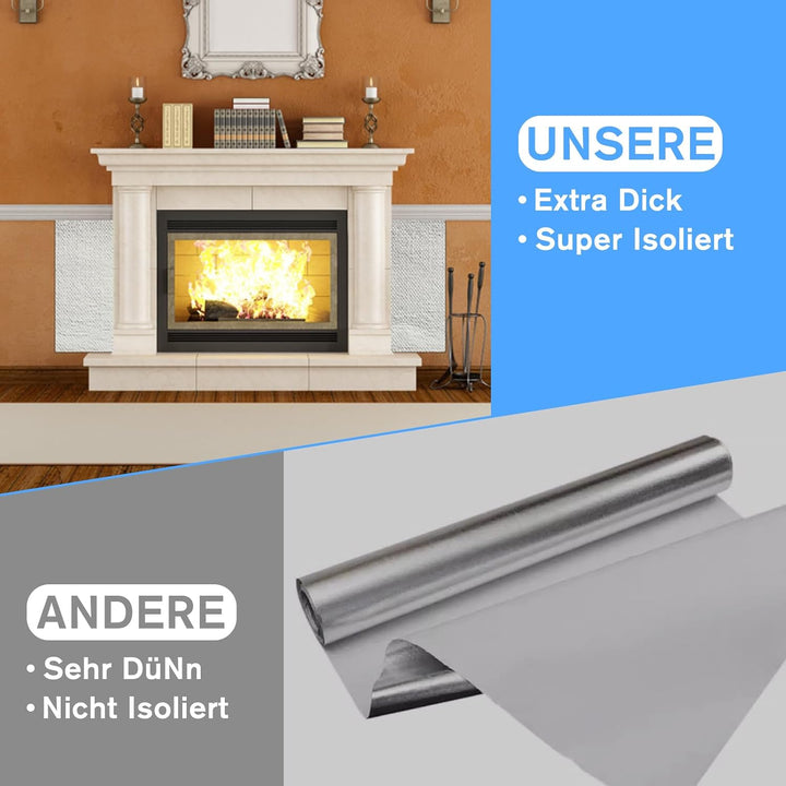 Ultradicke Alufolie Extra Stark,Isolierfolie Heizung besteht aus einem Stoff mit Hohem Silikatgehalt