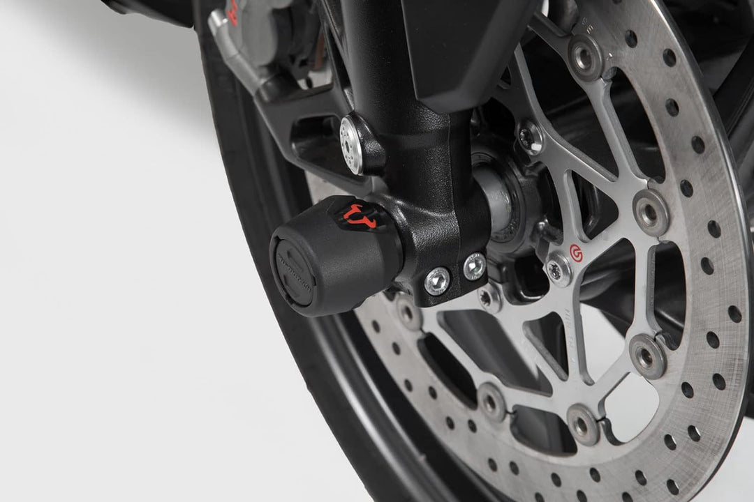 SW-Motech Sturzpad-Kit für Vorderachse - Schwarz. BMW F800R,R1200,R1250,RnineT,S1000XR.