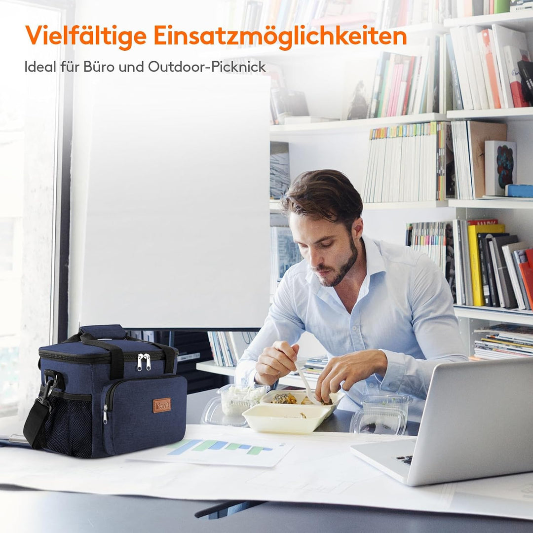 Lifewit Kühltasche klein, Isolierte Cooler Bag, Lunchtasche 9L 12 Dosen Dunkelblau 9L, Dunkelblau 9L