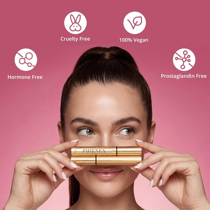 PHIENEX 2026 New Version Wimpernserum – ohne Hormone & vegan – Lash Serum für längeres, dichteres, v
