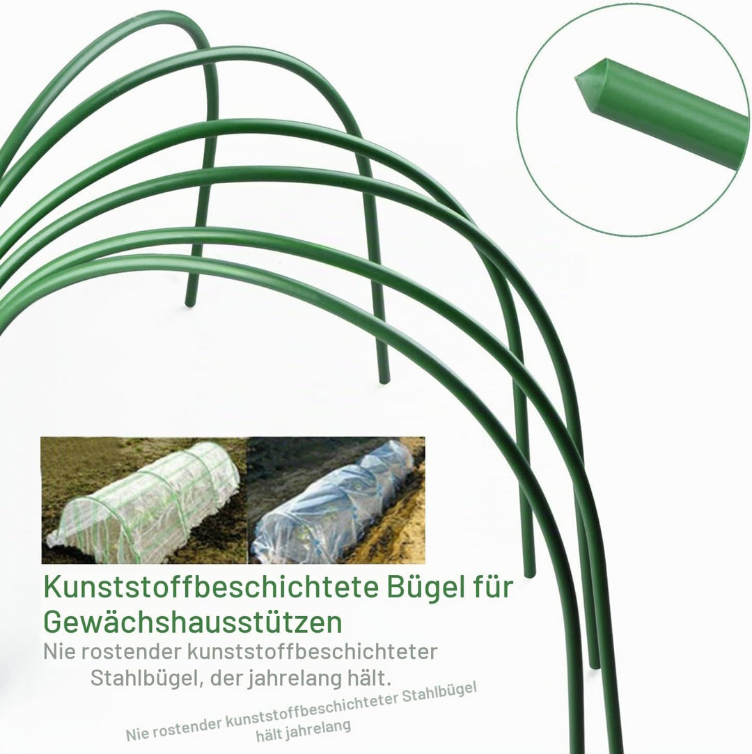 Takefuns Tunnelbögen, 6 Stück, hoher Garten-Stützrahmen, Gewächshaus-Reifen, Pflanzentunnel für Gart