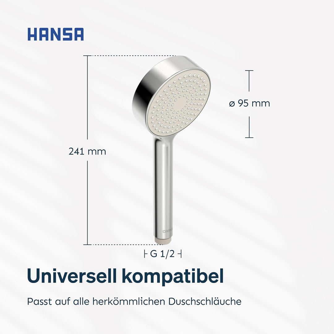HANSA BASICJET ECO Duschkopf einstrahlig I Handbrause Dusche | Wassersparend mit EcoFlow-Funktion (9