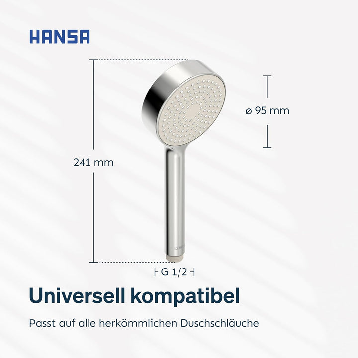 HANSA BASICJET ECO Duschkopf einstrahlig I Handbrause Dusche | Wassersparend mit EcoFlow-Funktion (9