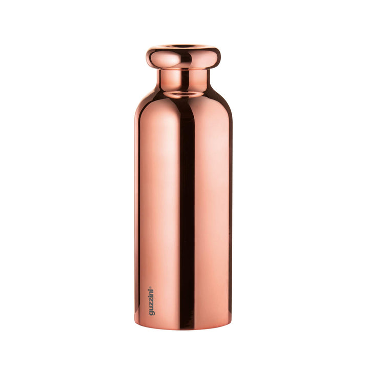 Guzzini - On The Go, ENERGY Thermosflasche, Trinkflasche Edelstahl - Goldrosa, Ø 7,3x h21,2 cm | 500