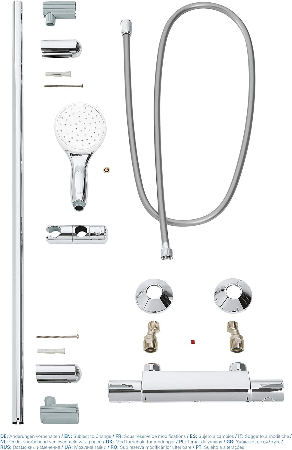 Grohe Grohtherm 800 | Brause- und Duschsystem - Thermostat -Brausebatterie | Inklusive Brausegarnitu