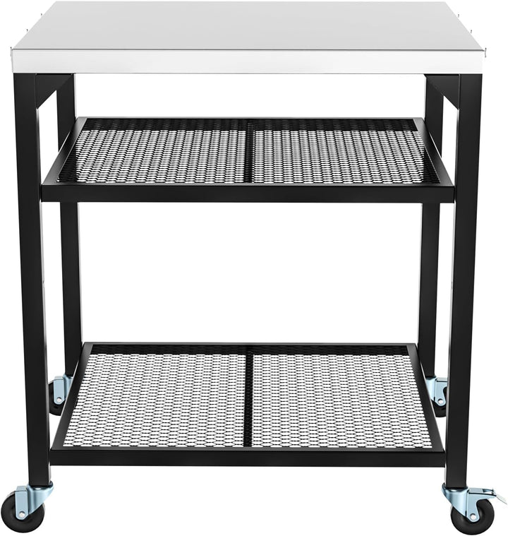 GFTIME Pizzaofen-Tischwagen für Ninja Woodfire, Blackstone Griddle, Weber Q, grosser rollender Küche