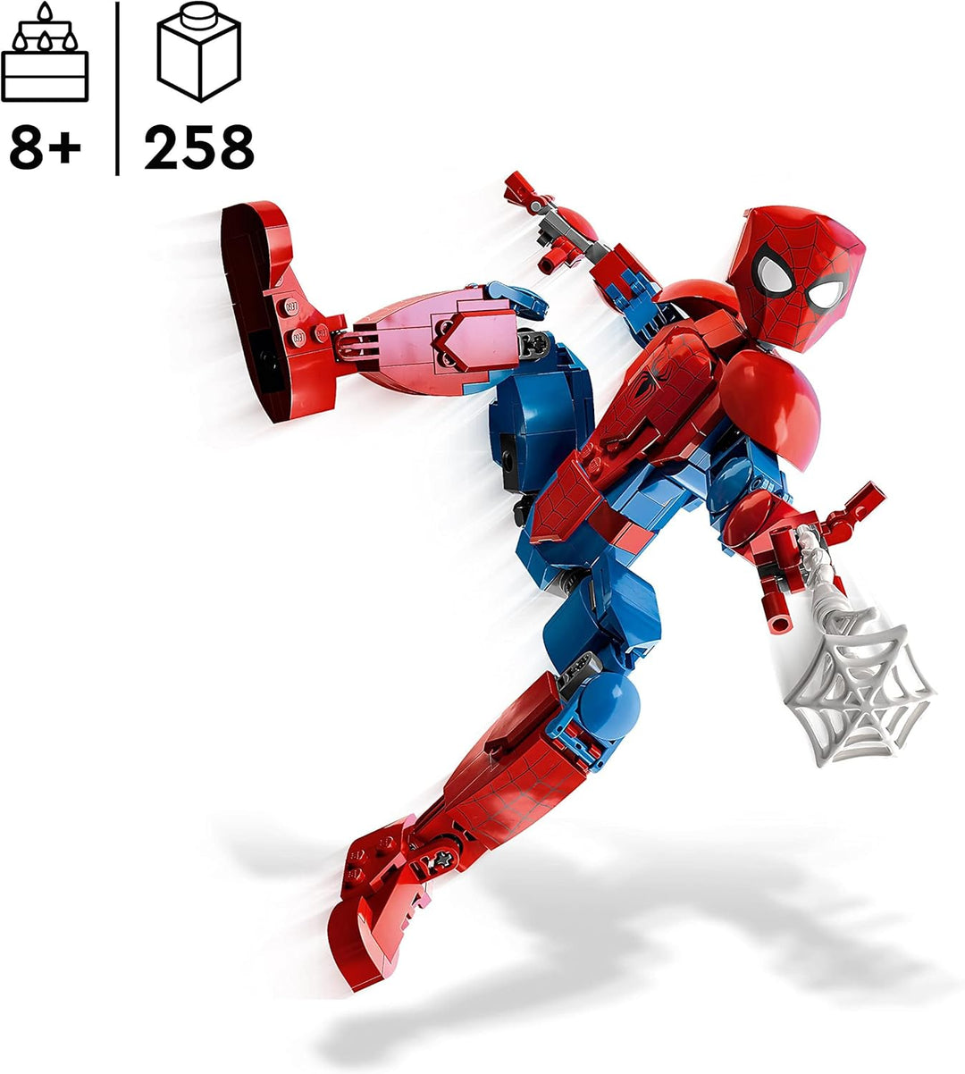 LEGO Marvel Spider-Man Figur, voll bewegliches Action-Spielzeug, sammelbare Superhelden-Actionfigur,