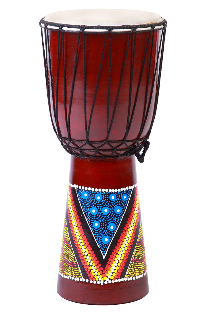 60cm Djembe Trommel Bongo Holztrommel Drum Darbuka Guter Klang Bunt bemalt