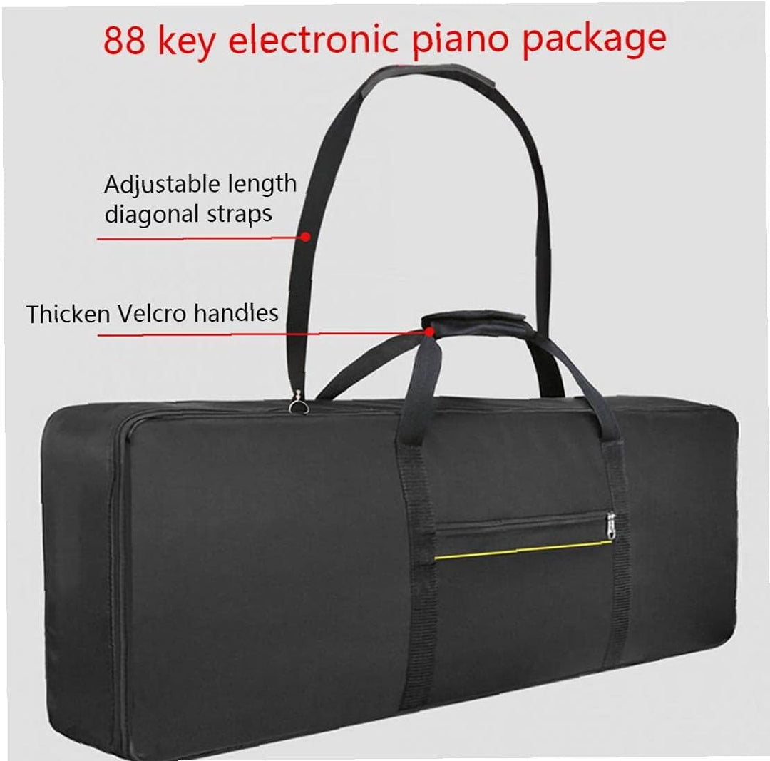 NIDONE Klaviertasche für elektronisches Klavier, 88 Tasten, universal, dick, wasserdicht, Schwarz, S