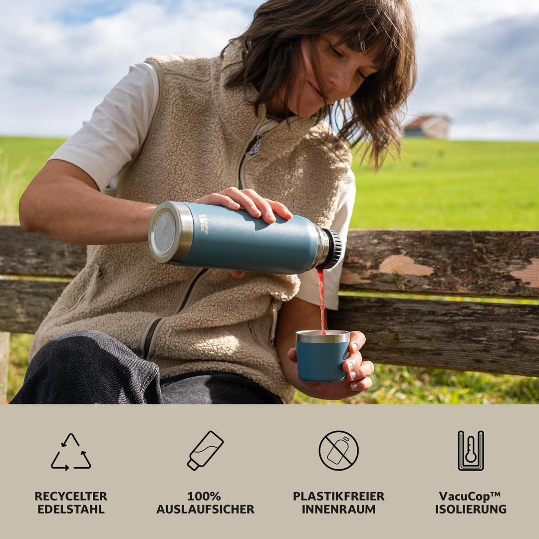 Campo Libre. Jaco® Thermoskanne 1L, 750ml, 500ml I Thermos mit Becher I Unsere Thermosflasche mind.