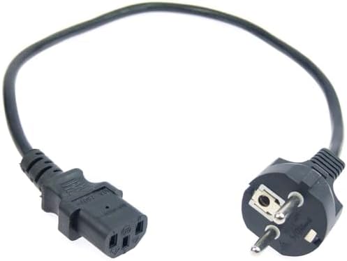 4 Stück Adam Hall 0,5 m Kaltgerätekabel Netzkabel schwarz 3 x 0,75 mm² CEE 7/7 - C13, K3PKD 0050 0,5