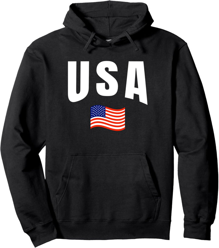 USA American Flag Gift Independence Day Patriotic Pullover Hoodie
