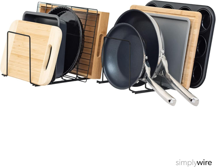 simplywire – Backblech- und Schneidebrett-Gestelle – 2er-Pack – Pfannenaufbewahrung – Küchenschrank-
