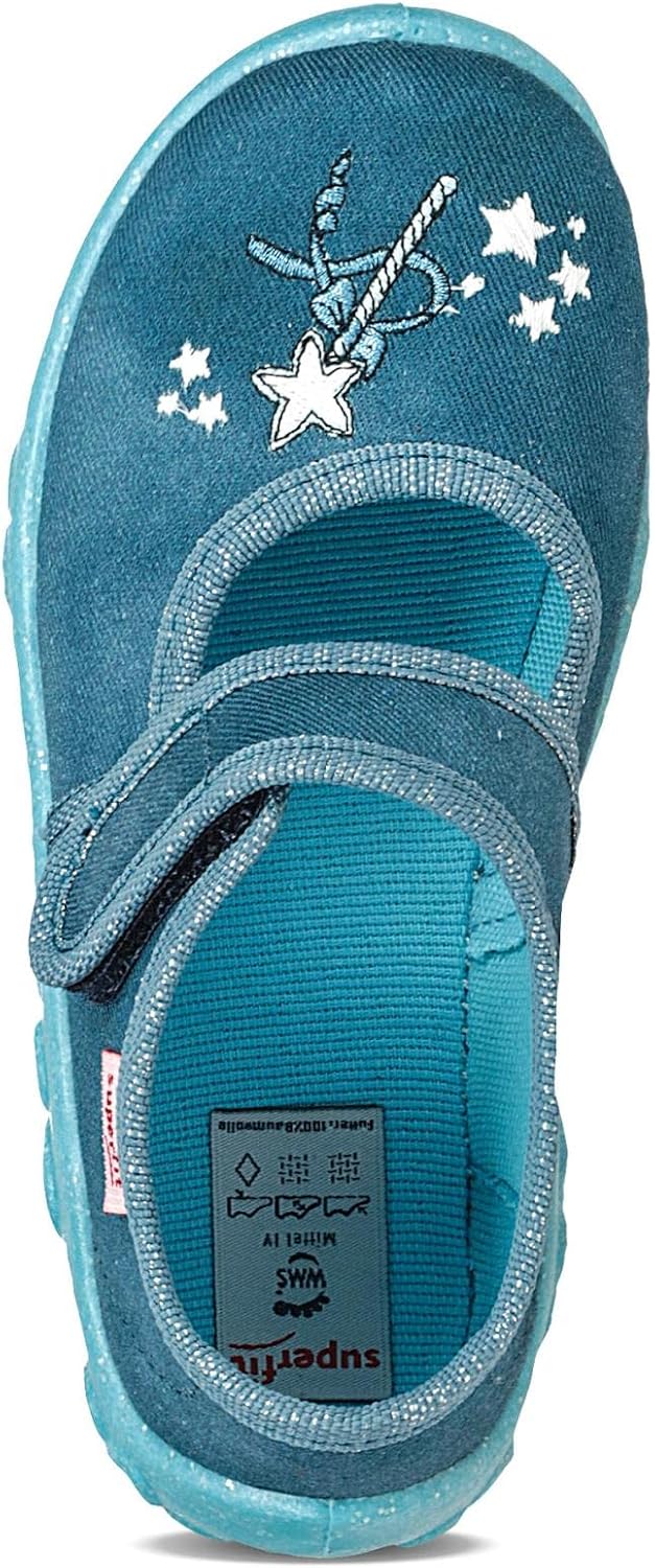Superfit Mädchen Bonny Hausschuh 27 EU Blau Blue 282, 27 EU Blau Blue 282