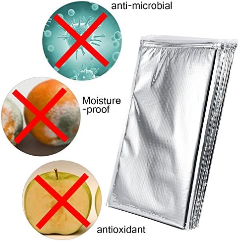 Dilwe Aluminiumfolie Verpackung Tasche, Isolierte Lebensmittel Tasche Zip Lock Wiederverschliessbare