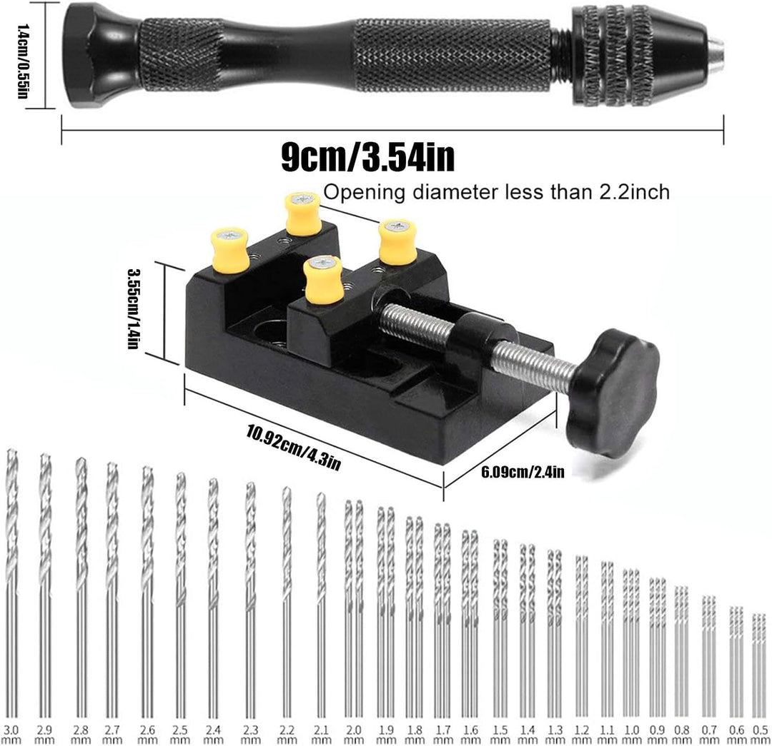Portable Hand Drill, Miniature Drill Kit, Hobby Drill Set, Resin Drilling Tool, Manual Hobby Drill K