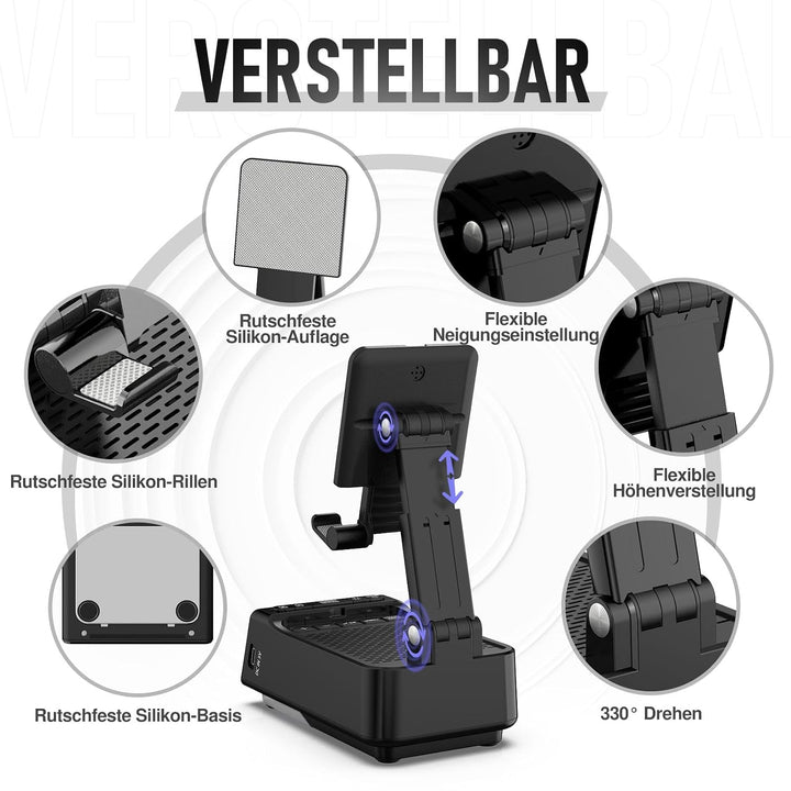 ZOOI Geschenke für Männer, Bluetooth Lautsprecher mit Handyständer, Gadgets Geburtstagsgeschenk für