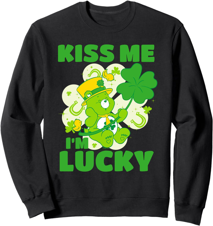 Care Bears Kiss Me I'm Lucky Good Luck Bear Sweatshirt