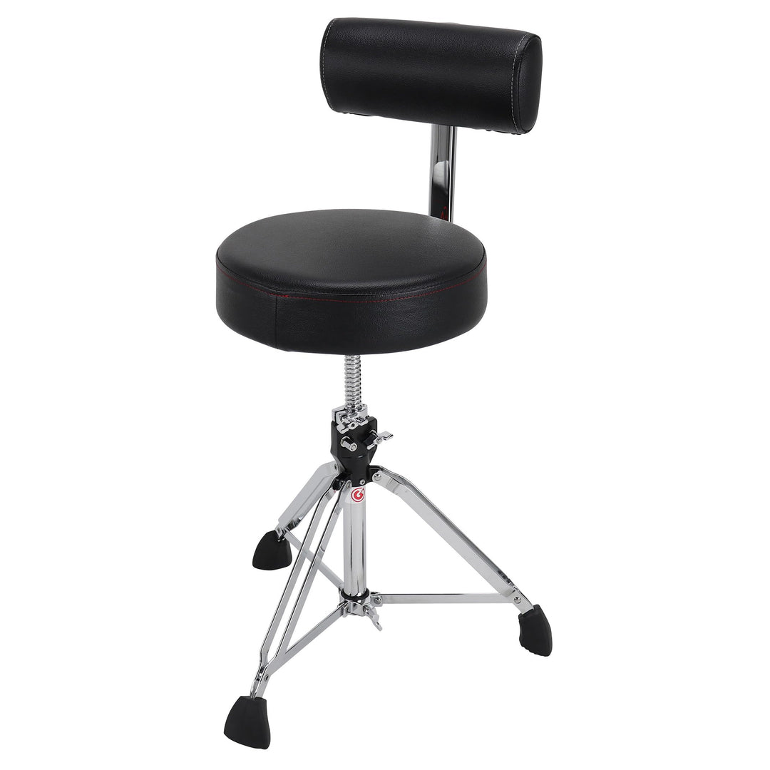 Gibraltar Schlagzeughocker, Drumhocker 9000 Series Round mit Backrest, 9608RB (Durchmesser: 35cm, Vi