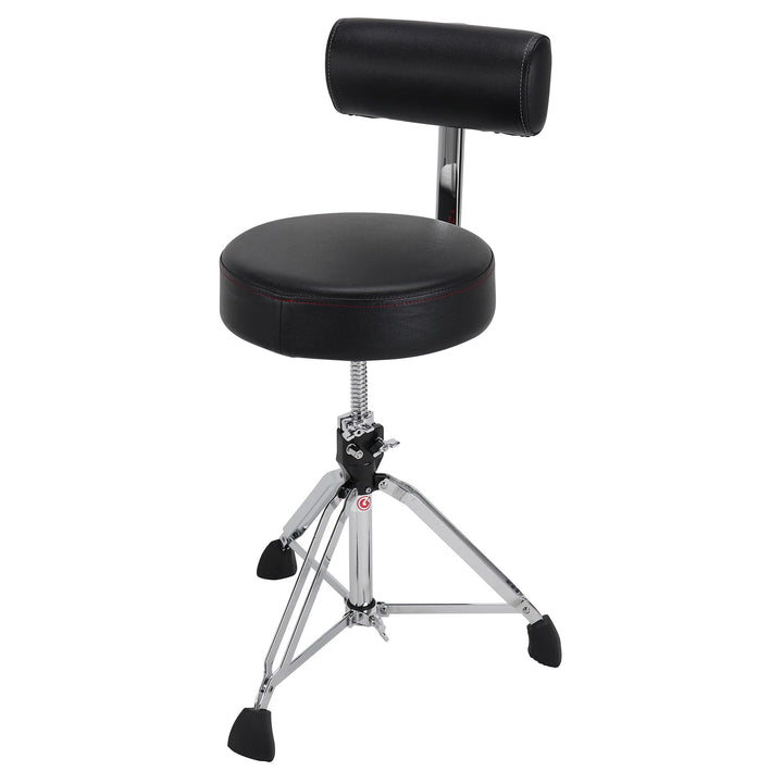 Gibraltar Schlagzeughocker, Drumhocker 9000 Series Round mit Backrest, 9608RB (Durchmesser: 35cm, Vi