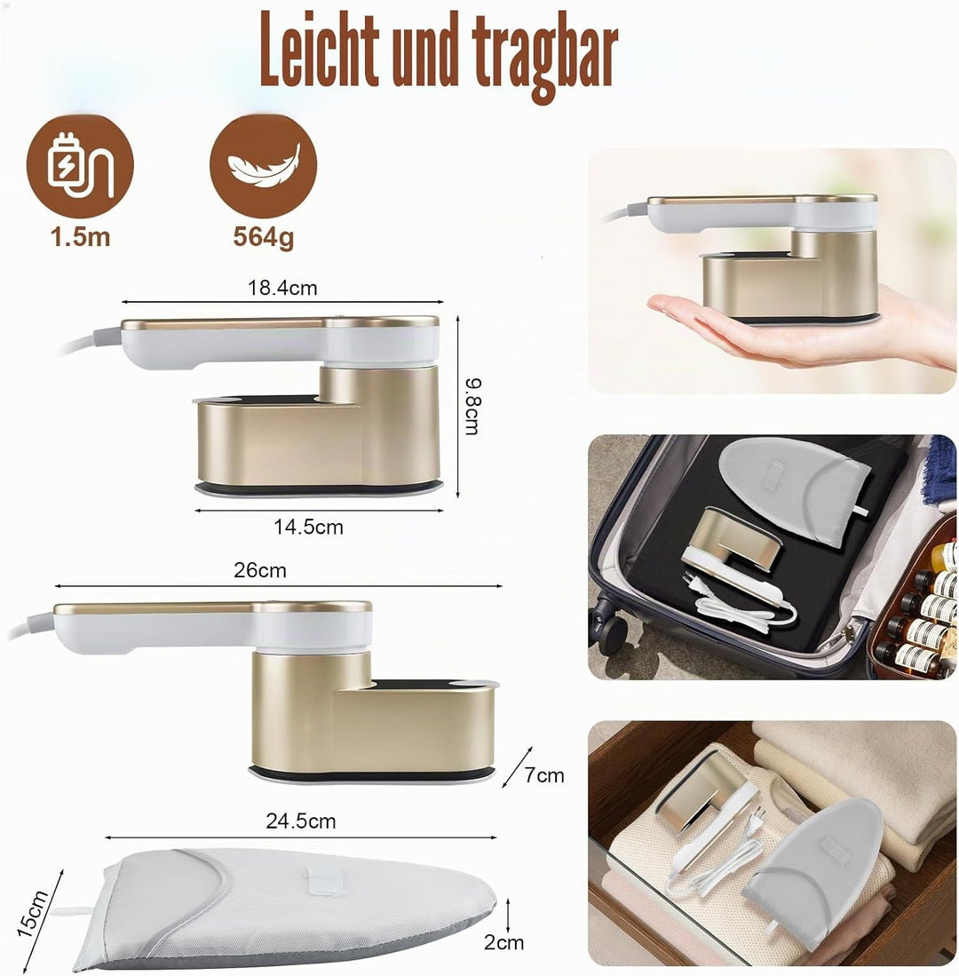 Steamer Dampfglätter 2 in 1 Dampfbürste Steam Iron Reise Bügeln Handbügeleisen Dampfbügler for Cloth