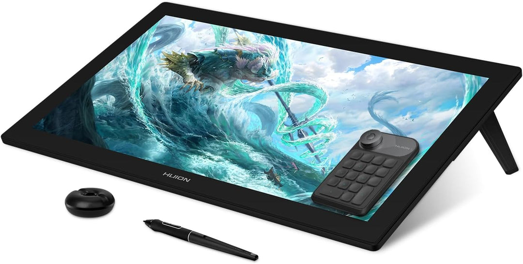 HUION Kamvas Pro 24 Grafiktablett mit Display, 4K UHD 23.8 Zoll Drawing Tablet Grafikmonitor mit 819