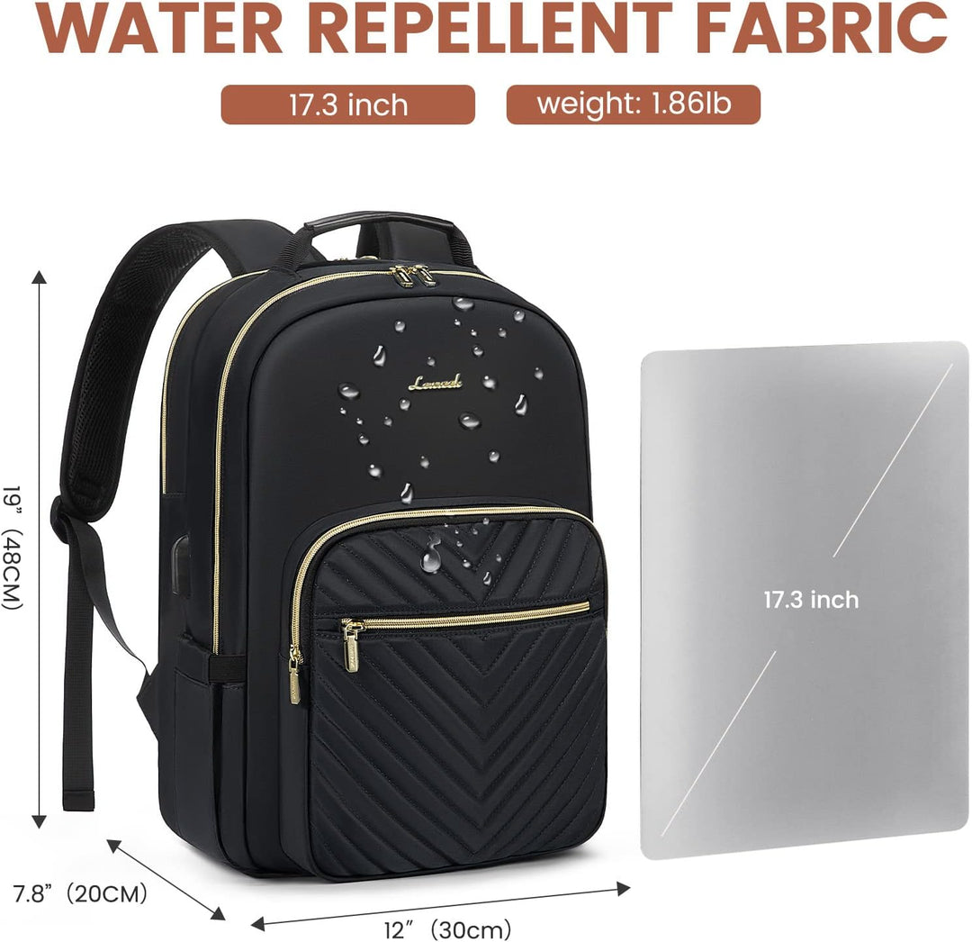 LOVEVOOK Laptop Rucksack Damen, 14 15,6 17,3 Zoll Laptoptasche Rucksack Damen Klein Wasserdicht Schu