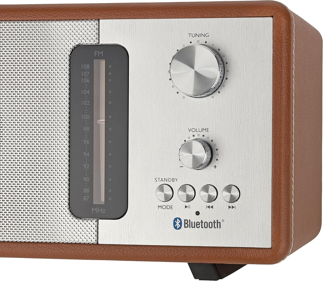 Roadstar HRA-1350 US/BT Retro-Radio mit Bluetooth, 40 Watt Musikleistung (Bluetooth, USB, SD-Karten-