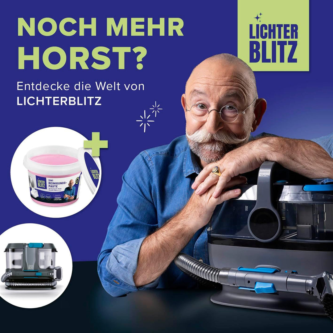 Fensterreiniger Set - Fensterabzieher mit 3-in-1 Sprüh-, Wisch- und Auffangfunktion - Abzieher ohne